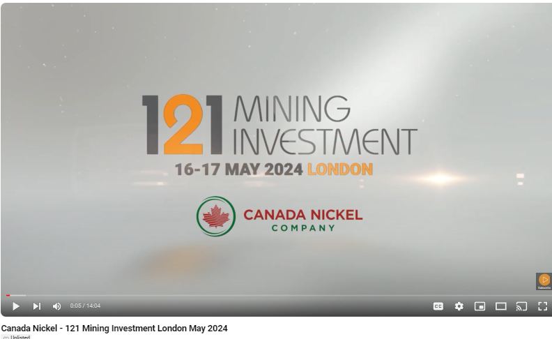 121 Mining Investment London: Canada Nickel Presentation