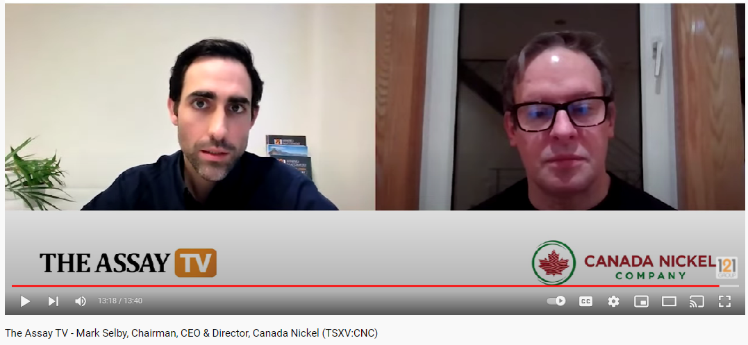 The Assay TV – Mark Selby, Chairman, CEO & Director, Canada Nickel (TSXV:CNC)