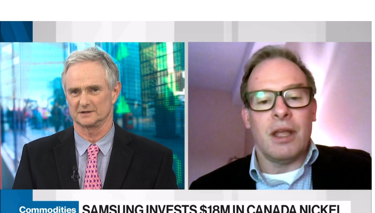 BNN Bloomberg – Canada Nickel CEO, Mark Selby, joins BNN Bloomberg to discuss Samsung investing $18 million in Canada Nickel and potentially much more in the giant mine he hopes to open in Ontario.