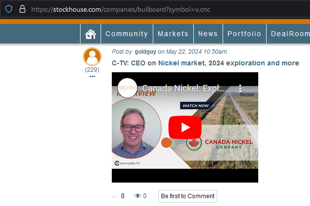 Commodity TV: Canada Nickel: Exploring Multiple Projects in the Timmins Nickel District and Advancing Crawford