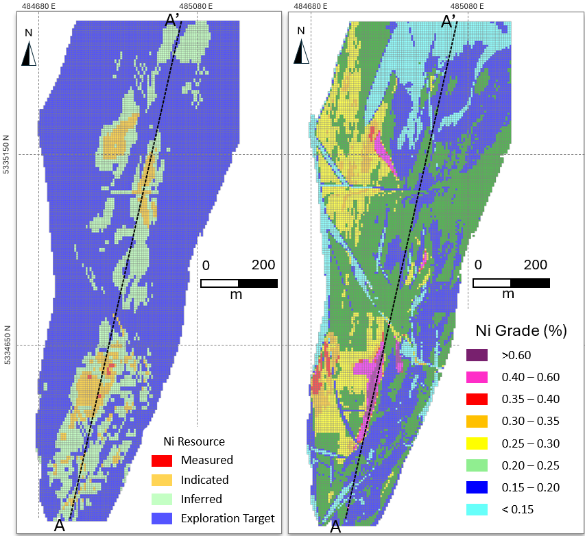 Cnc Categorized Texmont Mineral Resources (left) And The %ni Grade (right) Slide 29